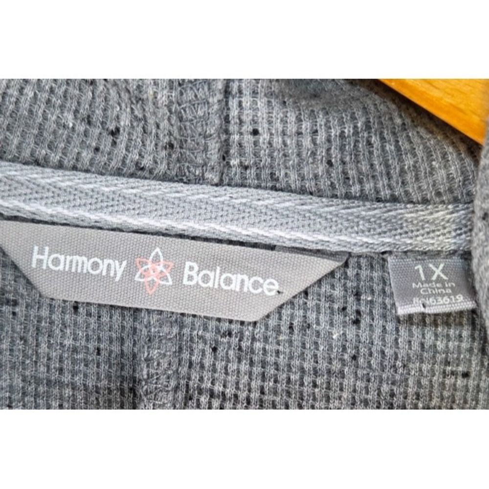 Harmony Balance Long Sleeve Open Cardigan Size 1XL Gray - Picture 3 of 7